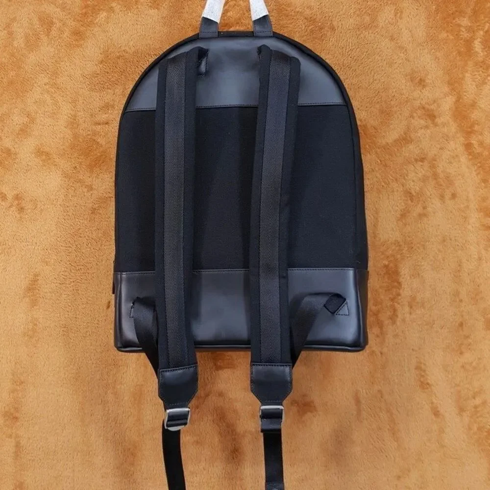 WANT LES ESSENTIELS Mens Black Kastrup Organic Cotton Canvas Backpack $575